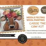 Cassie Cow Wool Painting Wool Pack + Pre recorded tutorial