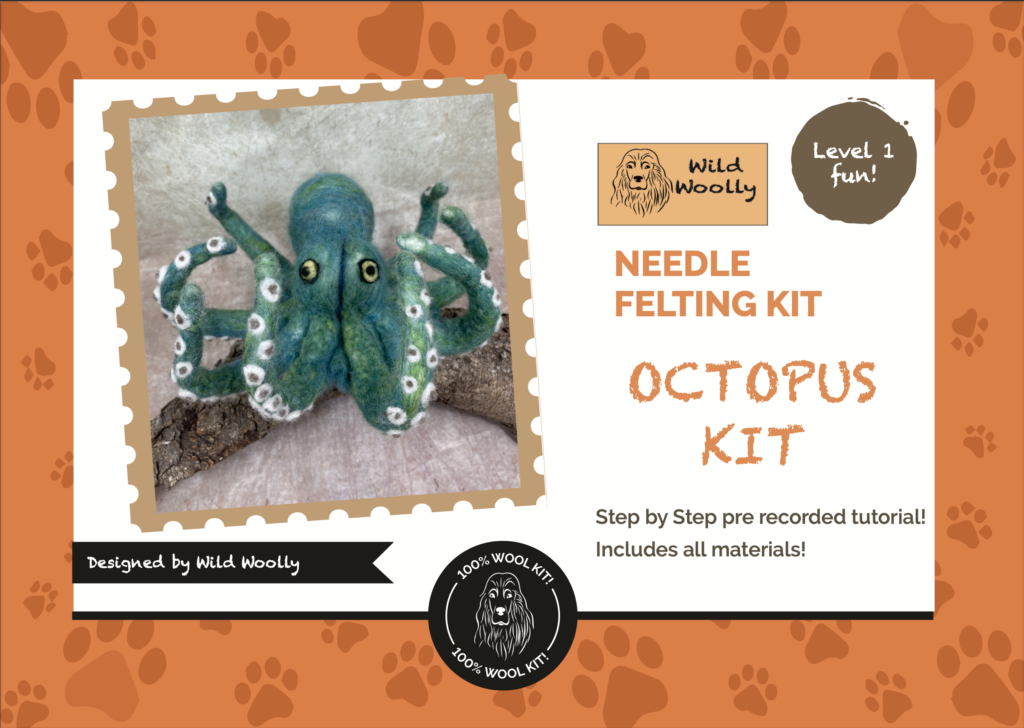 Octopus Needle Felting Kit