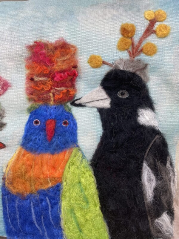 Berry Birds Wool Painting Wool Pack + Pre recorded video - Image 4