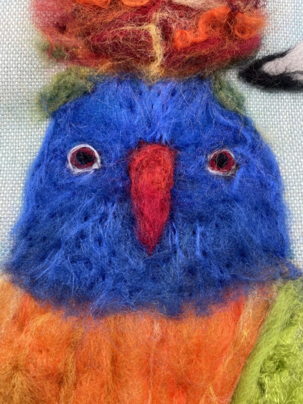 Berry Birds Wool Painting Wool Pack + Pre recorded video - Image 9