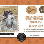 Shirley Sheep Wool Painting Wool Pack + Pre recorded video