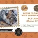 Old Man Koala Wool Painting Wool Pack + Pre recorded video