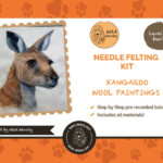 Kangaroo Wool Painting Wool Pack + Pre recorded video